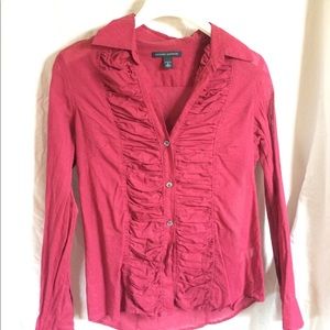 Banana Republic ruffle button down